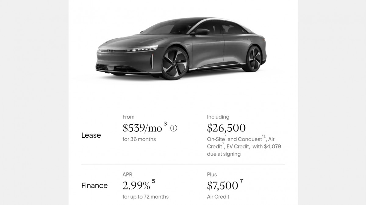 Lucid entices EV shoppers with deepest price cuts to date for the Air sedan