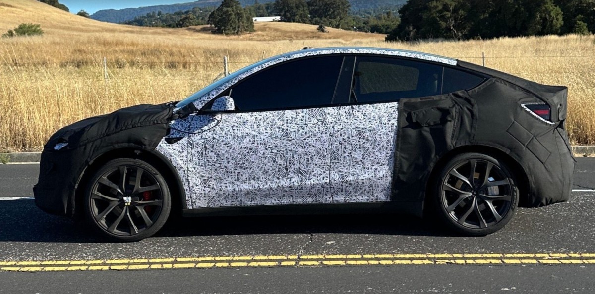 Tesla's refreshed Model Y Performance finally breaks cover in California