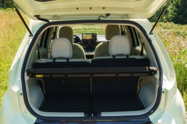 Storage with the rear seats pushed all the way back.