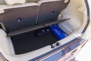Storage with the rear seats pushed all the way back.