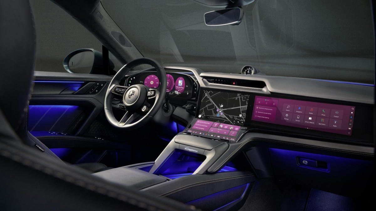 Porsche shows off the Cayenne Electric's ''interior of the future''