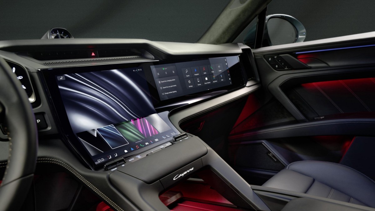 Porsche shows off the Cayenne Electric's ''interior of the future''