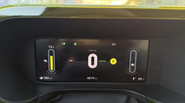 Trip information is the only available configuration of the gauge cluster.