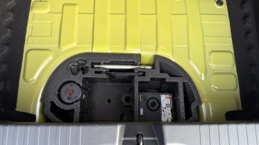 Almost no space is left under the main trunk floor.