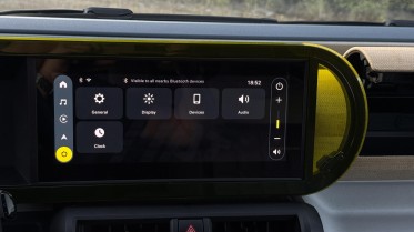 The settings menu offers almost no customization options.