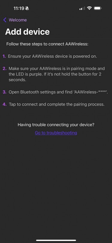 The setup is in only two steps.