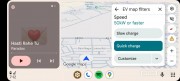 EV charging speed customization in Google Maps on Android Auto
