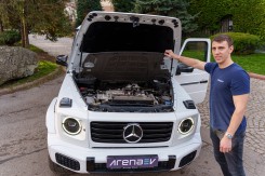 No frunk but a massive trunk.