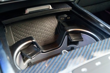 Useful features between the front passengers.