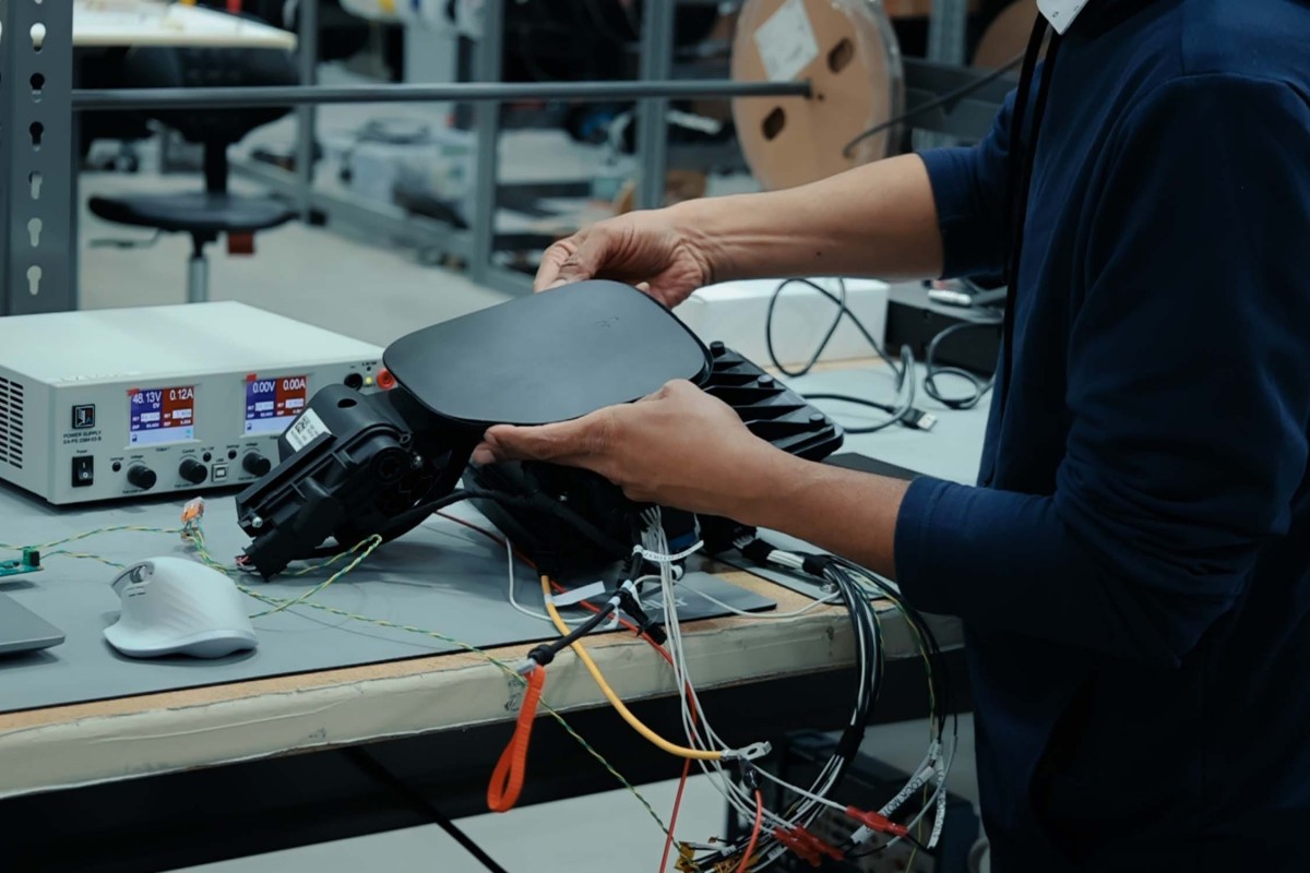Testing the charge port door - source: Ford