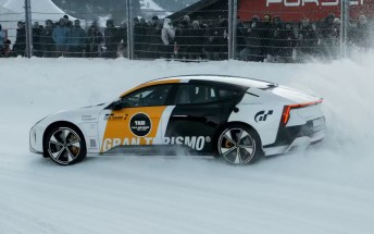 Polestar 5 shows off its power on ice