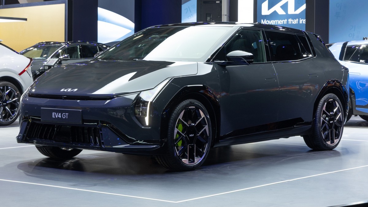 Kia EV4 GT at the Brussels Auto Show - source: Kia