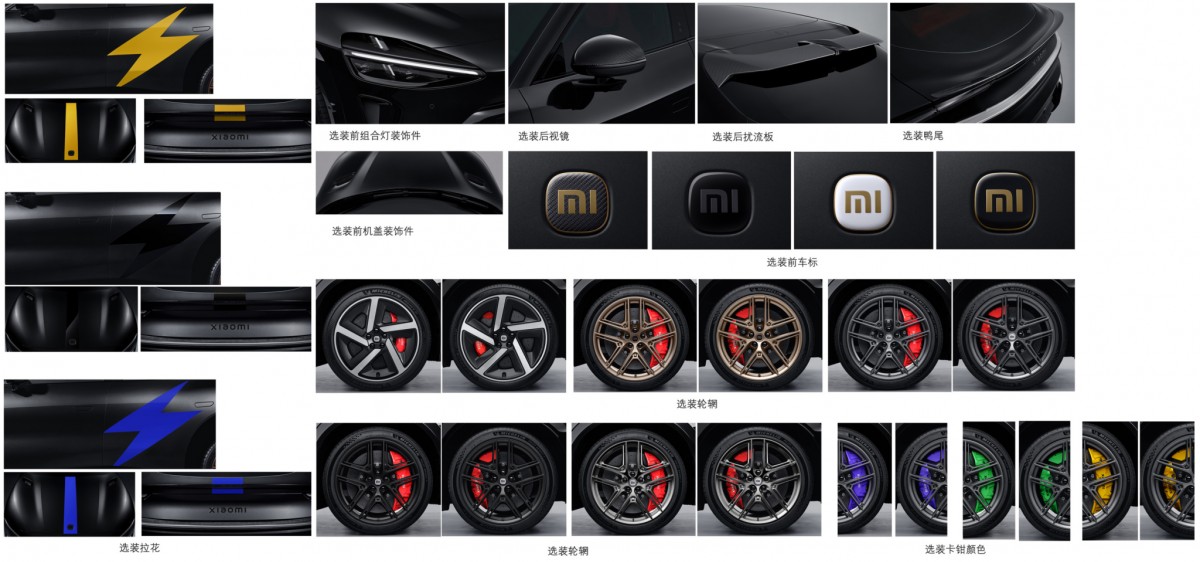 2026 Xiaomi YU7 GT customization options - source: MIIT China