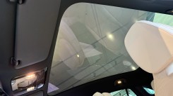 The roof is huge and made entirely of glass