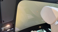 The roof is huge and made entirely of glass