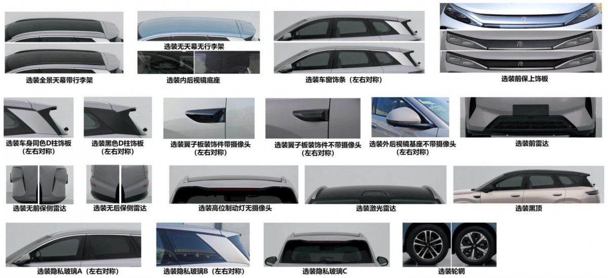 2026 BYD Yuan Plus optional equipment - source: MIIT China