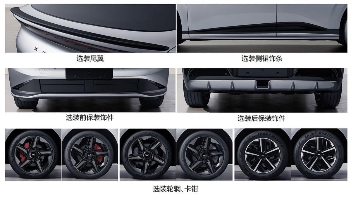 Optional equipment for the all-new XPeng Mona L03 - source: MIIT China