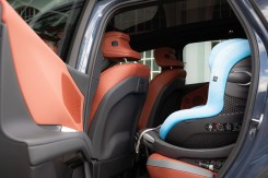BMW iX3  with a child seat mounted