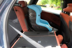 BMW iX3  with a child seat mounted