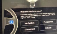 Tesla implements an undismissible feedback window when intervening FSD