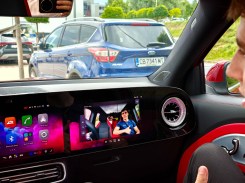 Mercedes GLB with a passenger display