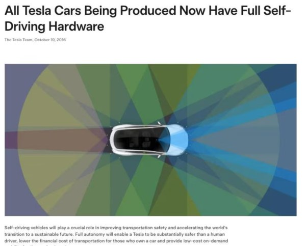 Tesla's original promise from 2016
