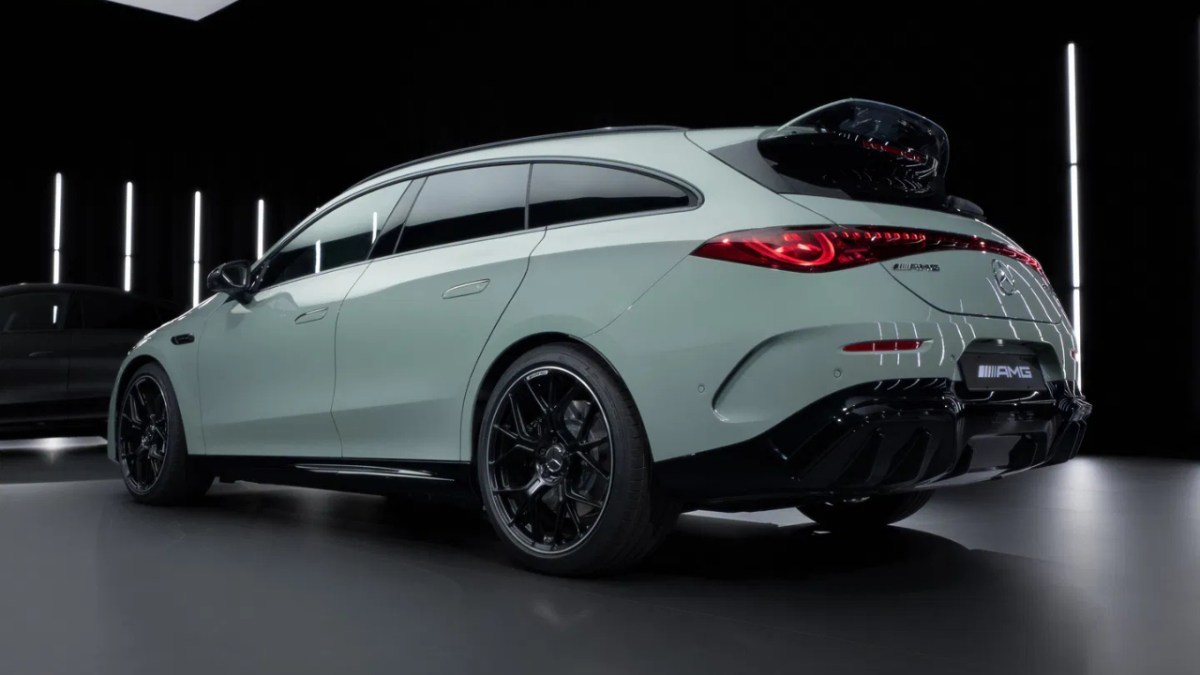 The new CLA AMG 45 comes as a sedan or this sporty wagon