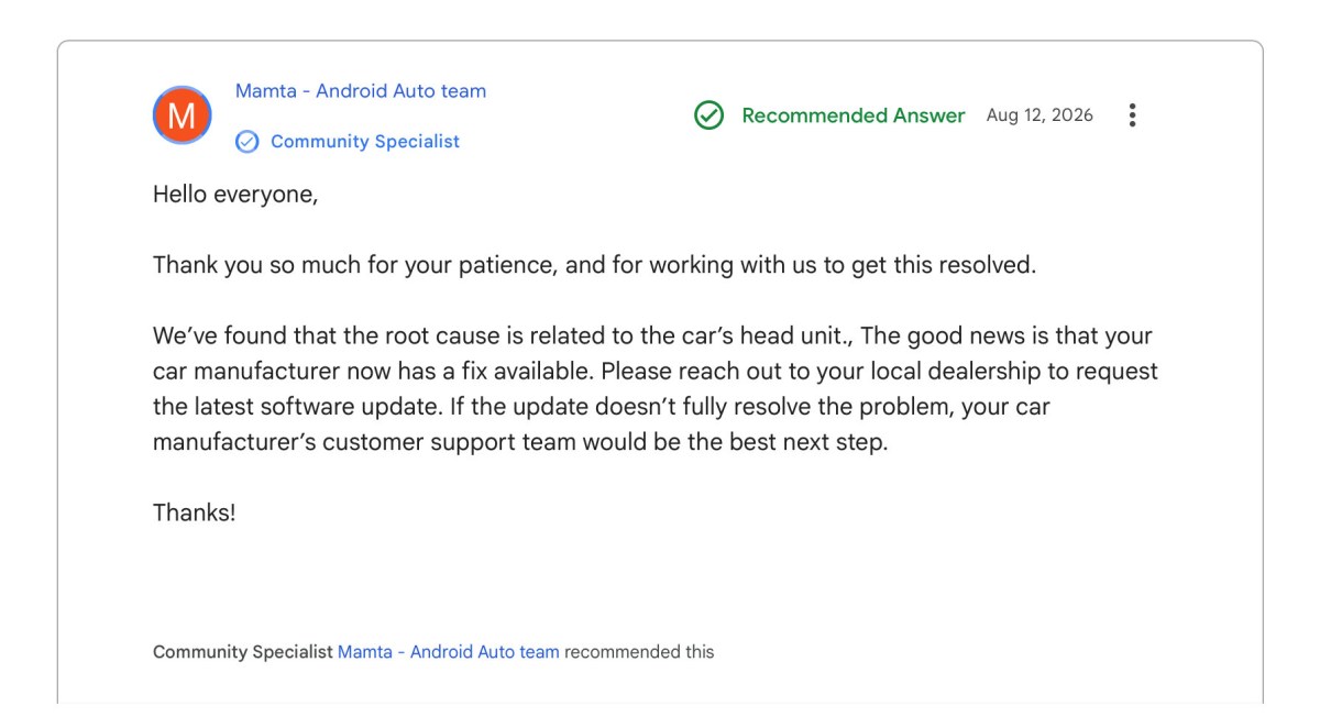 Two frustrating Android Auto bugs are now been fixed