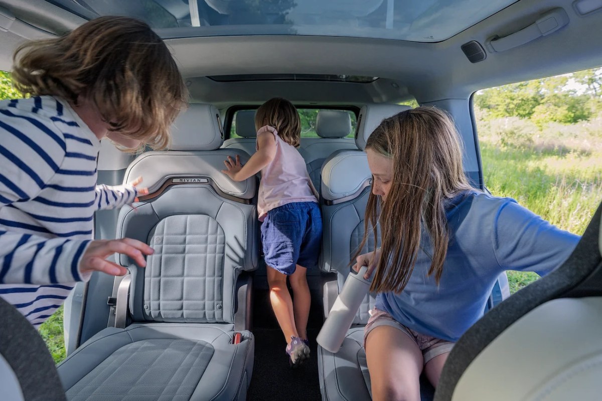 The 2027 Rivian R1S has captain's chairs in the second row