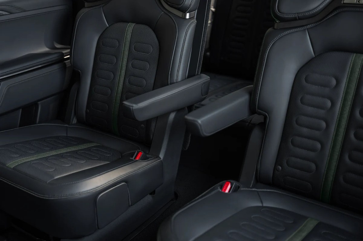 The 2027 Rivian R1S has captain's chairs in the second row
