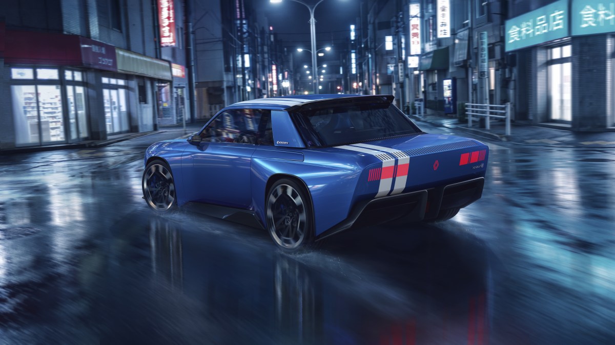 Blue paint, white stripes: Renault 8 Gordini returns as a RWD electric ghost