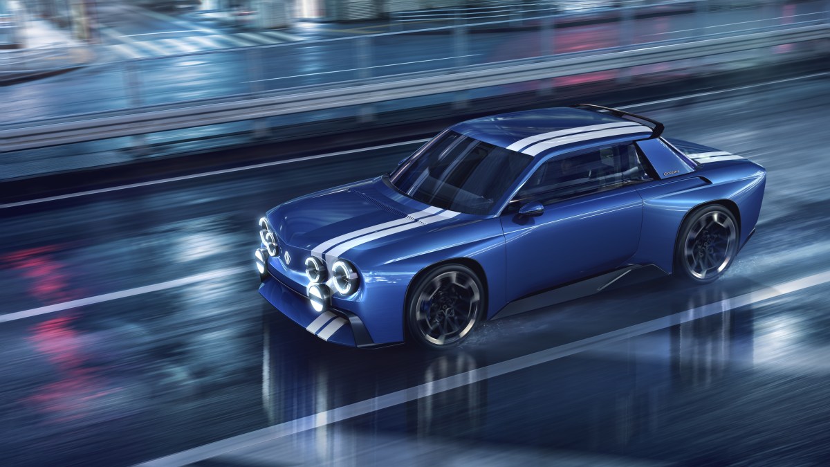 Blue paint, white stripes: Renault 8 Gordini returns as a RWD electric ghost