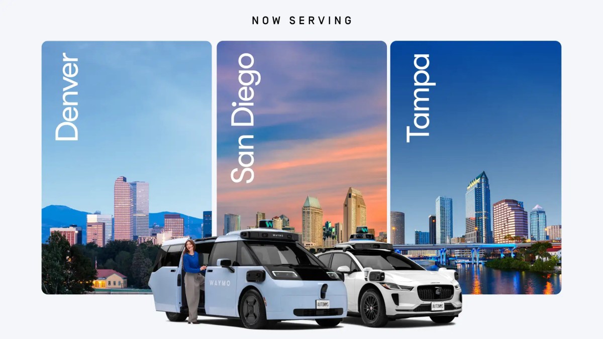 Waymo arrives in three new cities