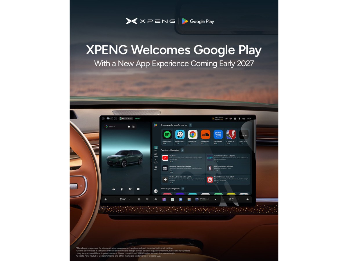 XPeng promises a new in-car app experience powered by Google Play