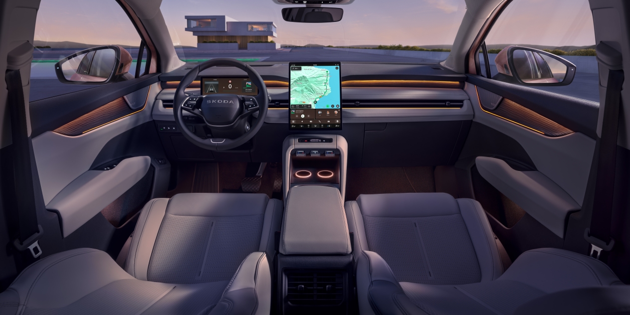 Skoda Peaq interior console dashboard screen